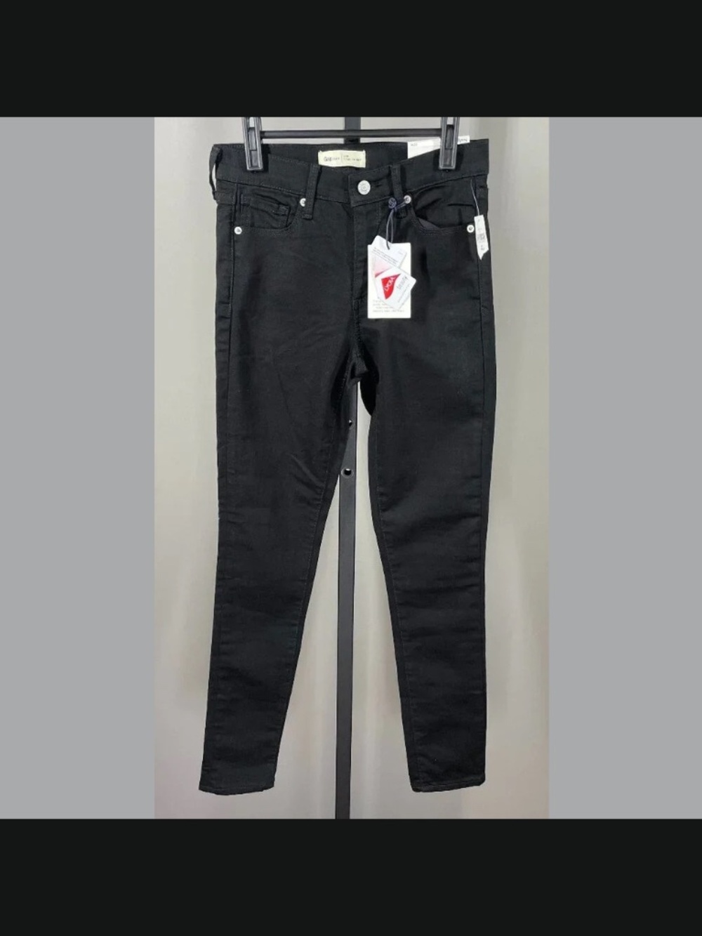 NEW Gap Jeans Womens 27 black denim skinny 1969 sculpt preppy classic